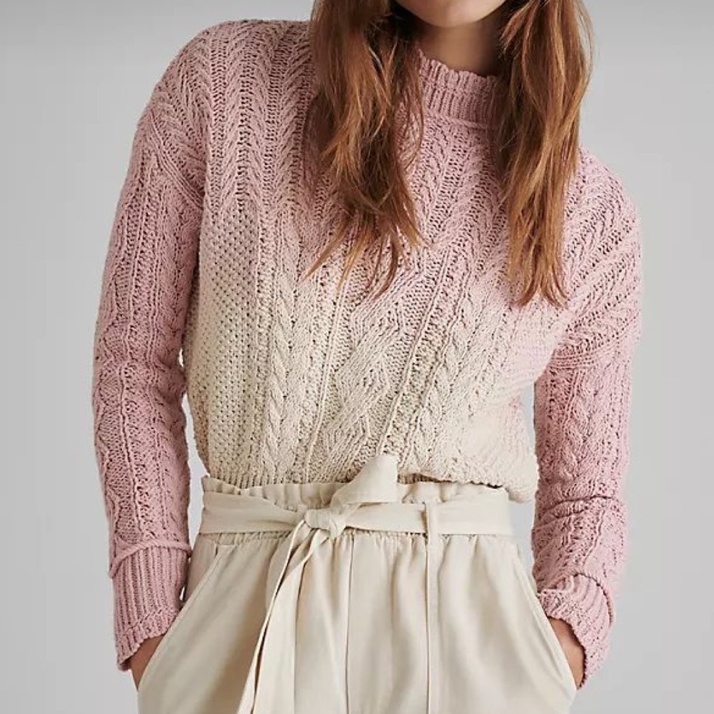 🎉HP🎉 Anthropologie Marci Dip Dye Cable Knit Sweater